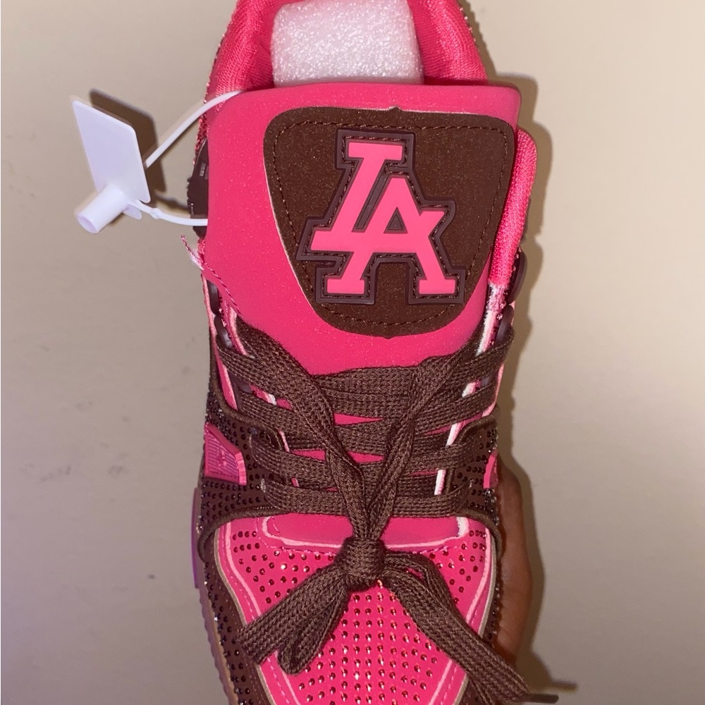 L.A. Gear Pink and Brown Athletic Shoes